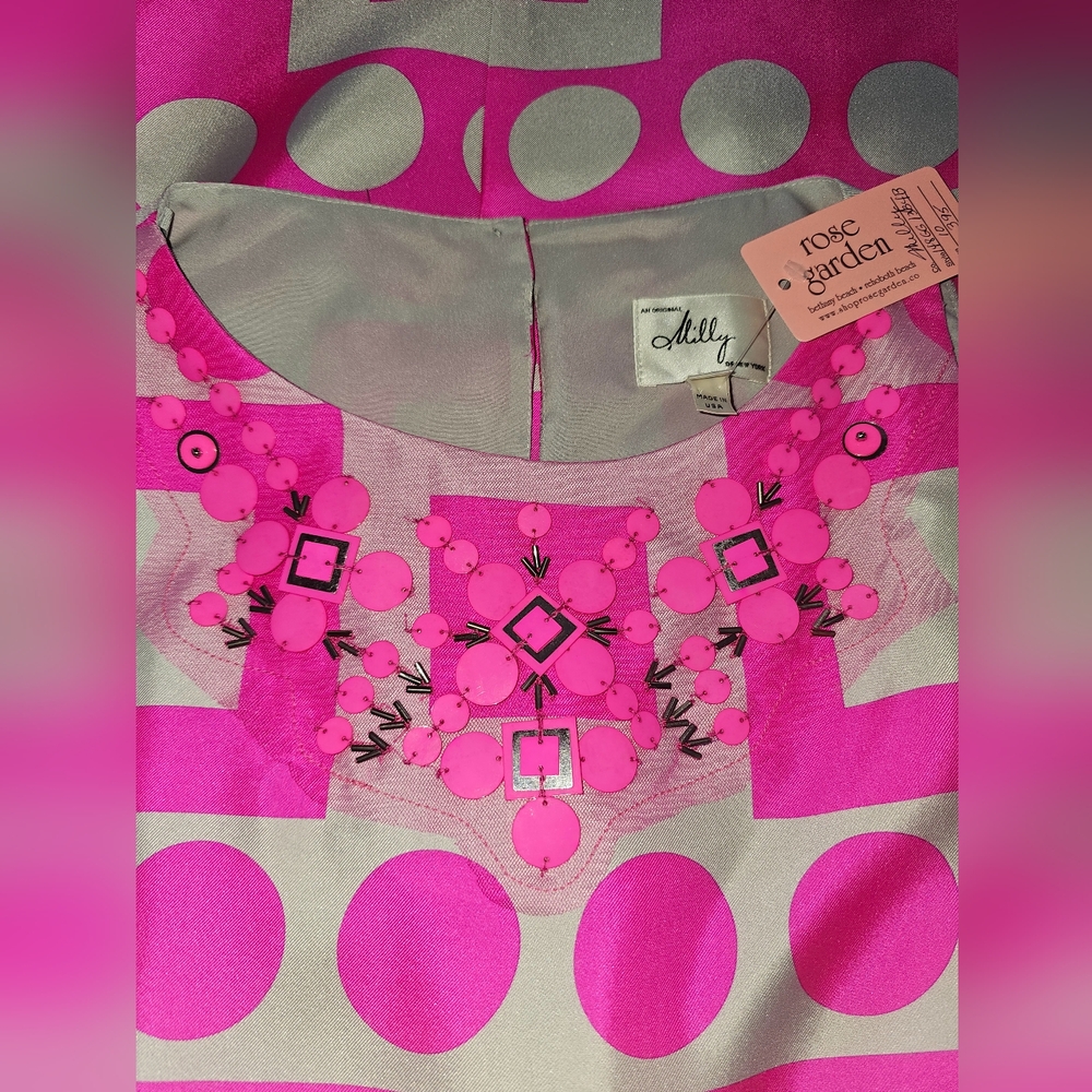 MILLY Geometric Dress WOW - Picture 3 of 7
